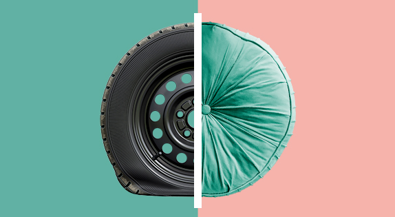 Punctured wheel